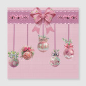 Unieke kerstballen Magnetische Kaart (Voorkant)