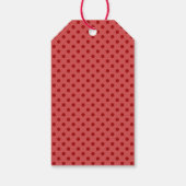 Unieke kerstboom in rood Groen op Witte Douane Cadeaulabel (Achterkant)