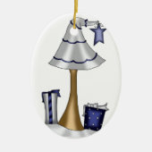 Unieke kerstboomversiering keramisch ornament (Voorkant)