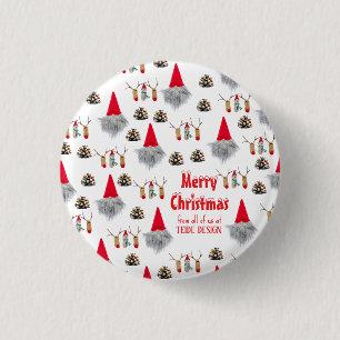 Unieke kerstcadeau knoppen voor zakelijke klanten ronde button 3,2 cm