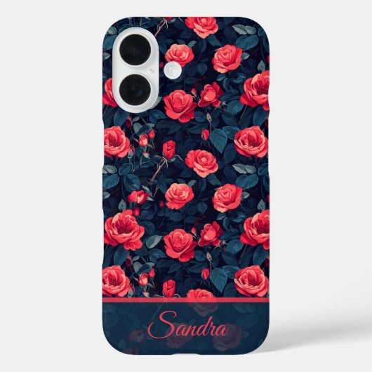 Unieke Kerstcadeau Roos Naam Case-Mate iPhone Case (Achterkant)