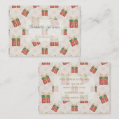 Unieke kerstcadeaudozen - Doddles Pattern Visitekaartje (Voorkant / Achterkant)