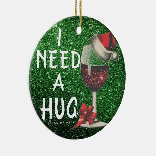 Unieke kerstcadeaus voor wijnliefhebbers | glinste keramisch ornament (Rechts)