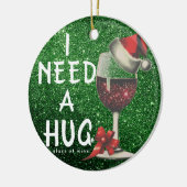 Unieke kerstcadeaus voor wijnliefhebbers | glinste keramisch ornament (Links)