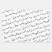 Unieke kerstcadeaus Waterverf Poinsettia Inpakpapier Vel (Voorkant 3)