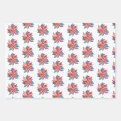 Unieke kerstcadeaus Waterverf Poinsettia Inpakpapier Vel (Voorkant 2)