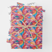 Unieke kerstcadeaus Waterverf Poinsettia Inpakpapier Vel (In situ)