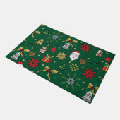 Unieke kerstdoddles - Groen design Deurmat (Schuin)