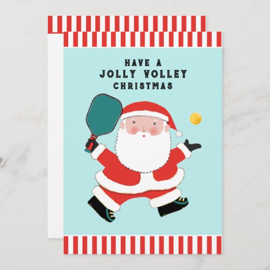Unieke kerstfeestkaarten met Pickleball Feestdagenkaart (Voorkant / Achterkant)