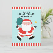 Unieke kerstfeestkaarten met Pickleball Feestdagenkaart (Staand voorkant)