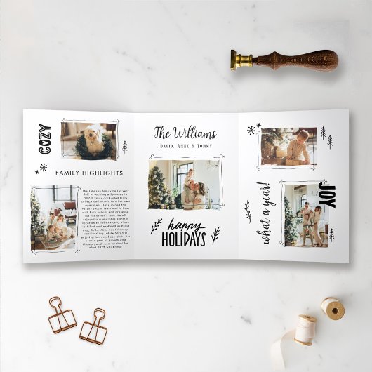 Unieke Kerstfoto Collage Vakantie Kaart