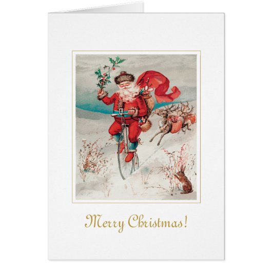 Unieke  kerstkaart op fietskerstkaart (Voorkant)