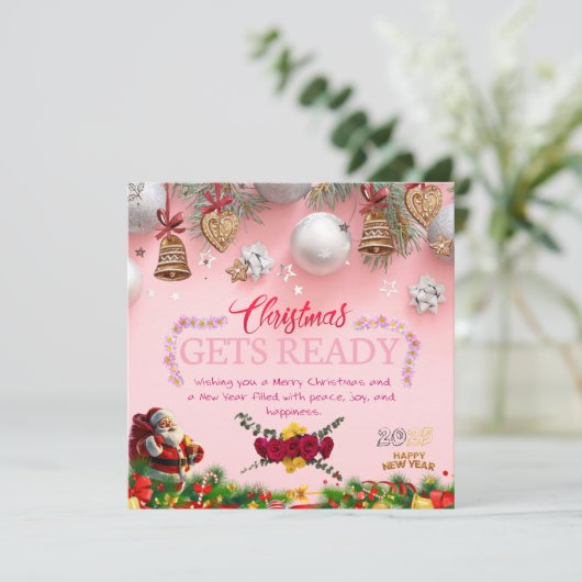 Unieke Kerstkaart voor Familie en Vrienden (Staand voorkant)