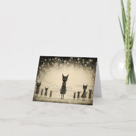 Unieke kerstkaarten met katten feestdagen kaart