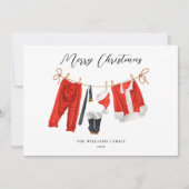 Unieke kerstkerstkerstman, niet-foto feestdagenkaart (Voorkant)