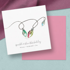 Unieke kerstlamphouder notitiekaartje