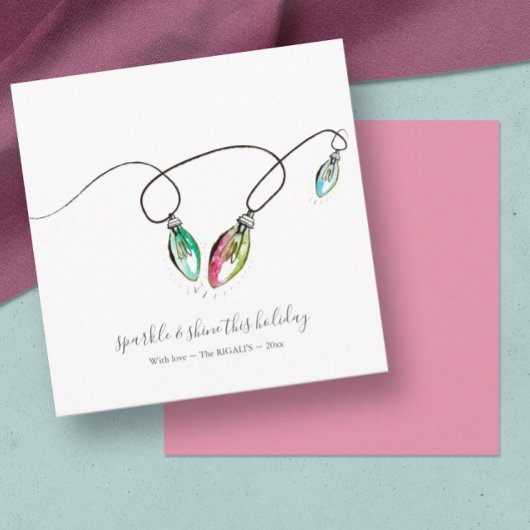 Unieke kerstlamphouder notitiekaartje