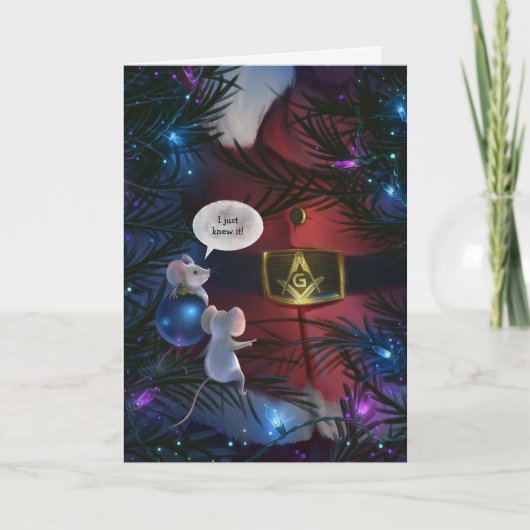 Unieke  kerstman feestdagen kaart (Voorkant)