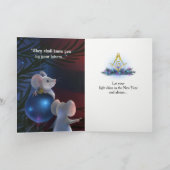 Unieke  kerstman feestdagen kaart (Binnen)