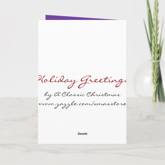 Unieke  kerstman in het Paars!  kerstkaart Feestdagen Kaart (Achterkant)