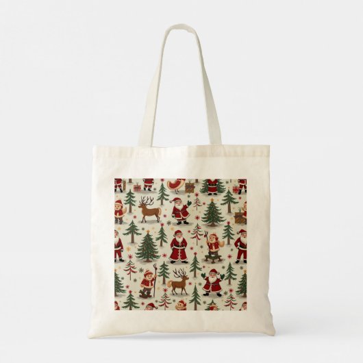 Unieke kersttas tote bag (Achterkant)