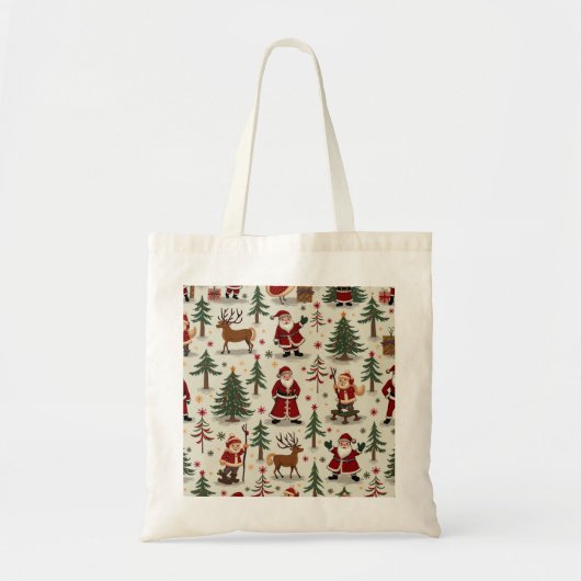 Unieke kersttas tote bag (Voorkant)