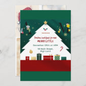 Unieke kerstuitnodigingen kaart (Voorkant / Achterkant)