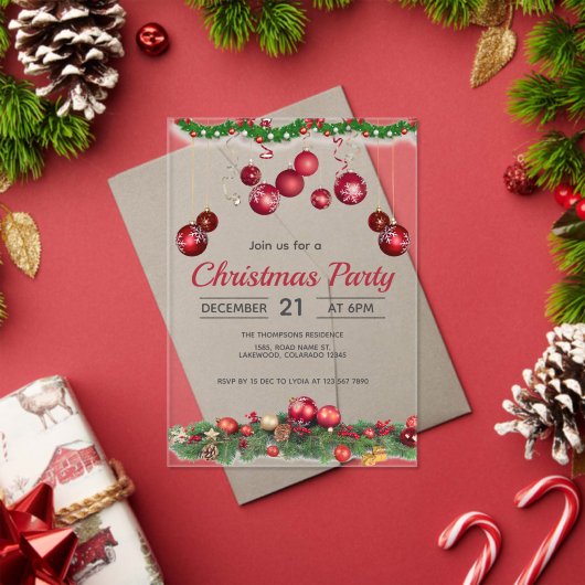 Unieke Kerstversiering Acryl Uitnodigingen (Insity (Feestdagen))