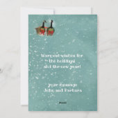 Unieke kerstversiering Fancy sneeuwblaasje voor ga Feestdagenkaart (Achterkant)