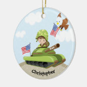 Unieke kerstversiering van de Soldeeuwjongen Keramisch Ornament (Links)