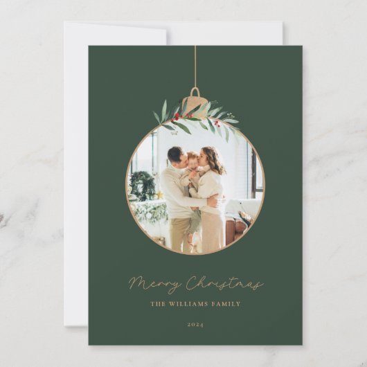 Unieke kerstversiering Vrolijke kerstfoto Feestdagenkaart (Voorkant)