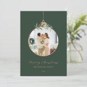 Unieke kerstversiering Vrolijke kerstfoto Feestdagenkaart (Staand voorkant)