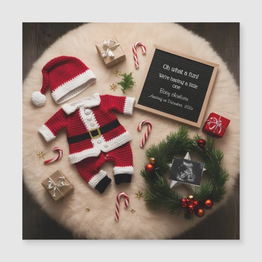 Unieke kerstzwangerschapsaankondiging (Voorkant)