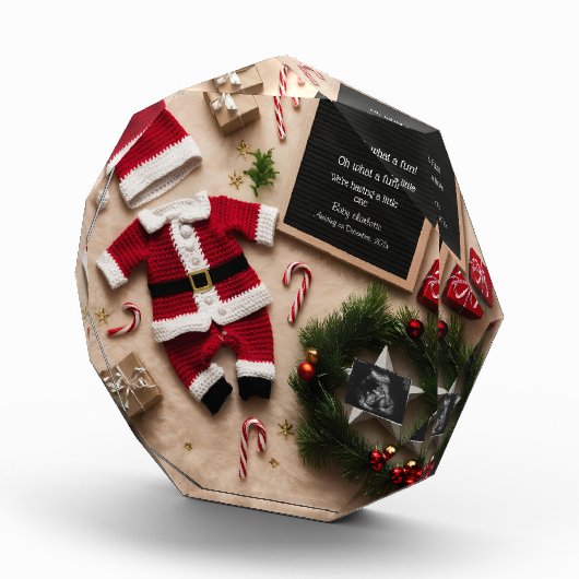 Unieke kerstzwangerschapsaankondiging fotoblokken (Rechts)