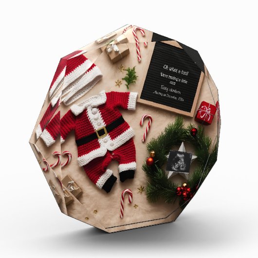 Unieke kerstzwangerschapsaankondiging fotoblokken (Links)