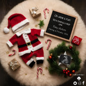 Unieke kerstzwangerschapsaankondiging kaart