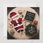 Unieke kerstzwangerschapsaankondiging kaart (Voorkant)