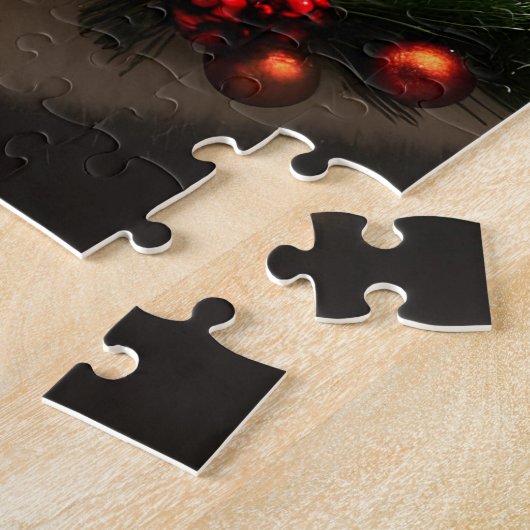Unieke kerstzwangerschapsaankondiging legpuzzel (Zijkant)