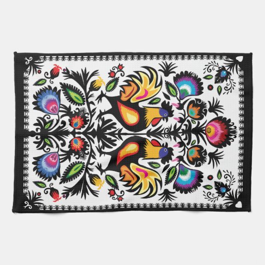 Unieke keukenhanddoeken met folklore-samenstelling (Horizontaal)