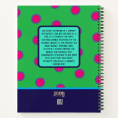 Unieke Kids Positieve Vibes Leuk Bloemmotief Blauw Notitieboek (Achterkant)