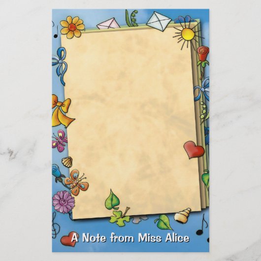 Unieke kinder noot briefpapier (Voorkant)