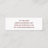 Unieke kinderboekAuteur Mini Visitekaartje (Achterkant)