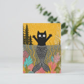Unieke Kitty Kat Meermin Briefkaart (Staand voorkant)