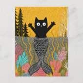 Unieke Kitty Kat Meermin Briefkaart (Voorkant)