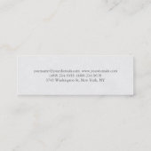 Unieke Klassieke Bloemen Damast Slim Mini Visitekaartje (Achterkant)