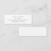 Unieke Klassieke Eenvoudige Gouden Kleur Naam Mini Visitekaartje (Voorkant / Achterkant)