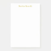 Unieke Klassieke Eenvoudige Gouden Kleur Naam Post-it® Notes (Voorkant)