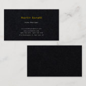 Unieke Klassieke Eenvoudige Gouden Kleur Naam Zwar Visitekaartje (Voorkant / Achterkant)
