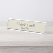 Unieke, klassieke Eenvoudige professionele Bureau Naambordje (Voorkant)