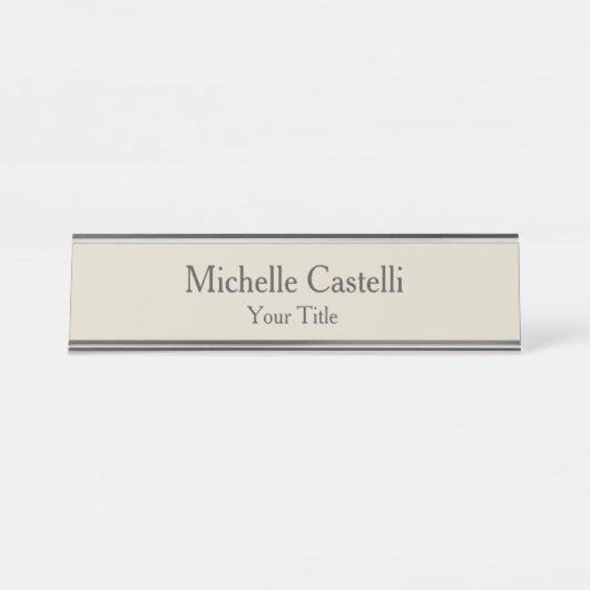 Unieke, klassieke Eenvoudige professionele Bureau Naambordje (Voorkant)